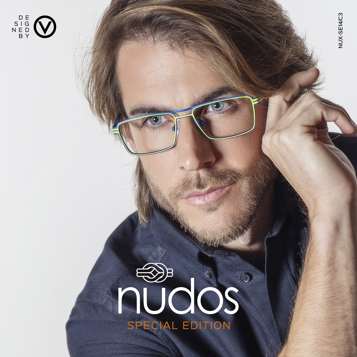 Gafas de vista para hombre, de metal, marca Nudos, en colores