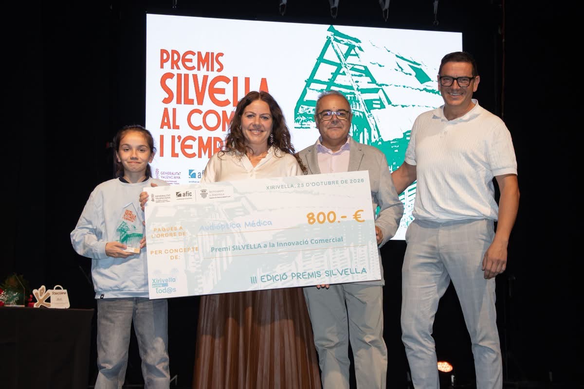 Audióptica Médica recibe el Premio Silvel·la a la Innovación Comercial 2026 del Ayuntamiento de Xirivella